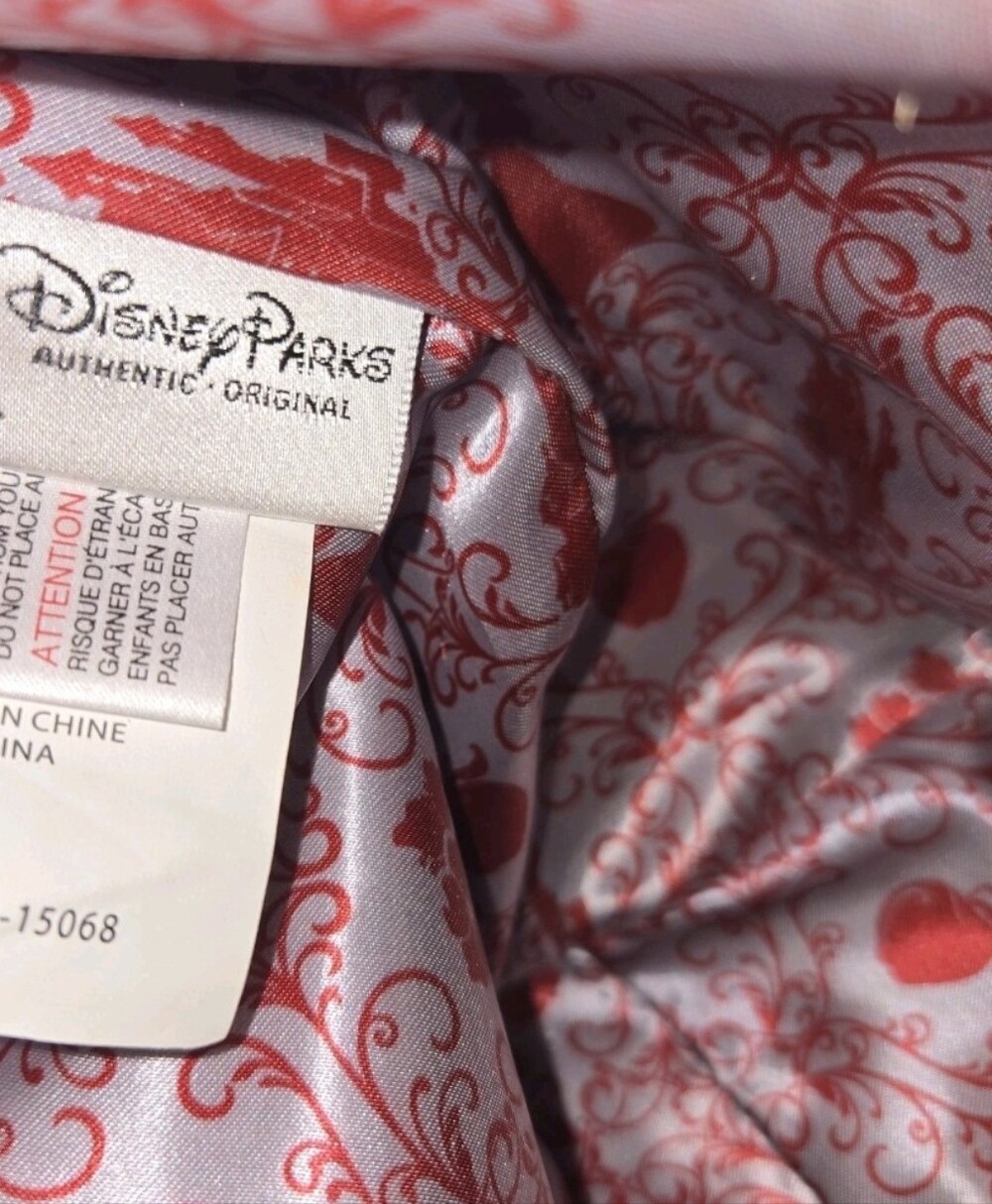 Disney Parks Kingdom Couture Snow White Navy Blue Tote Bag Apple Charm - Picture 3 of 10